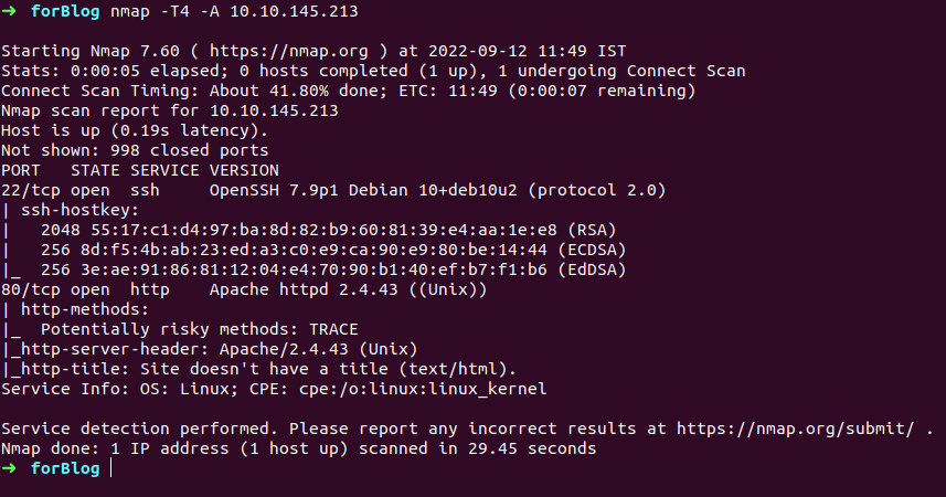 nmap result